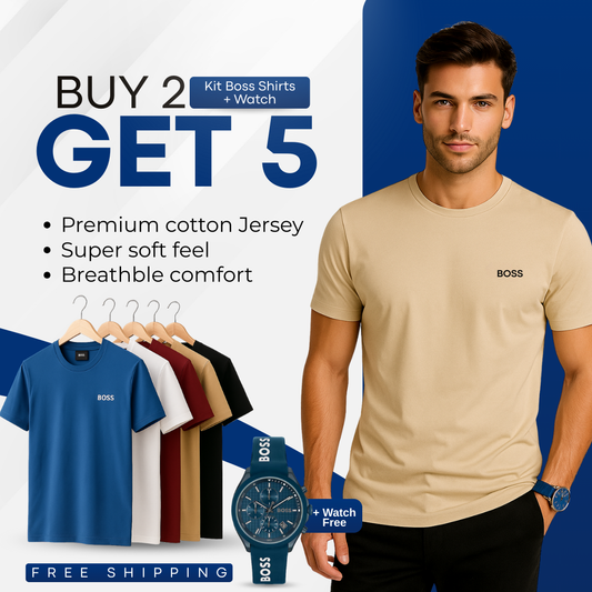 BOSS Shirts Special Deal [BUY 2 GET 5] + Gift Watch